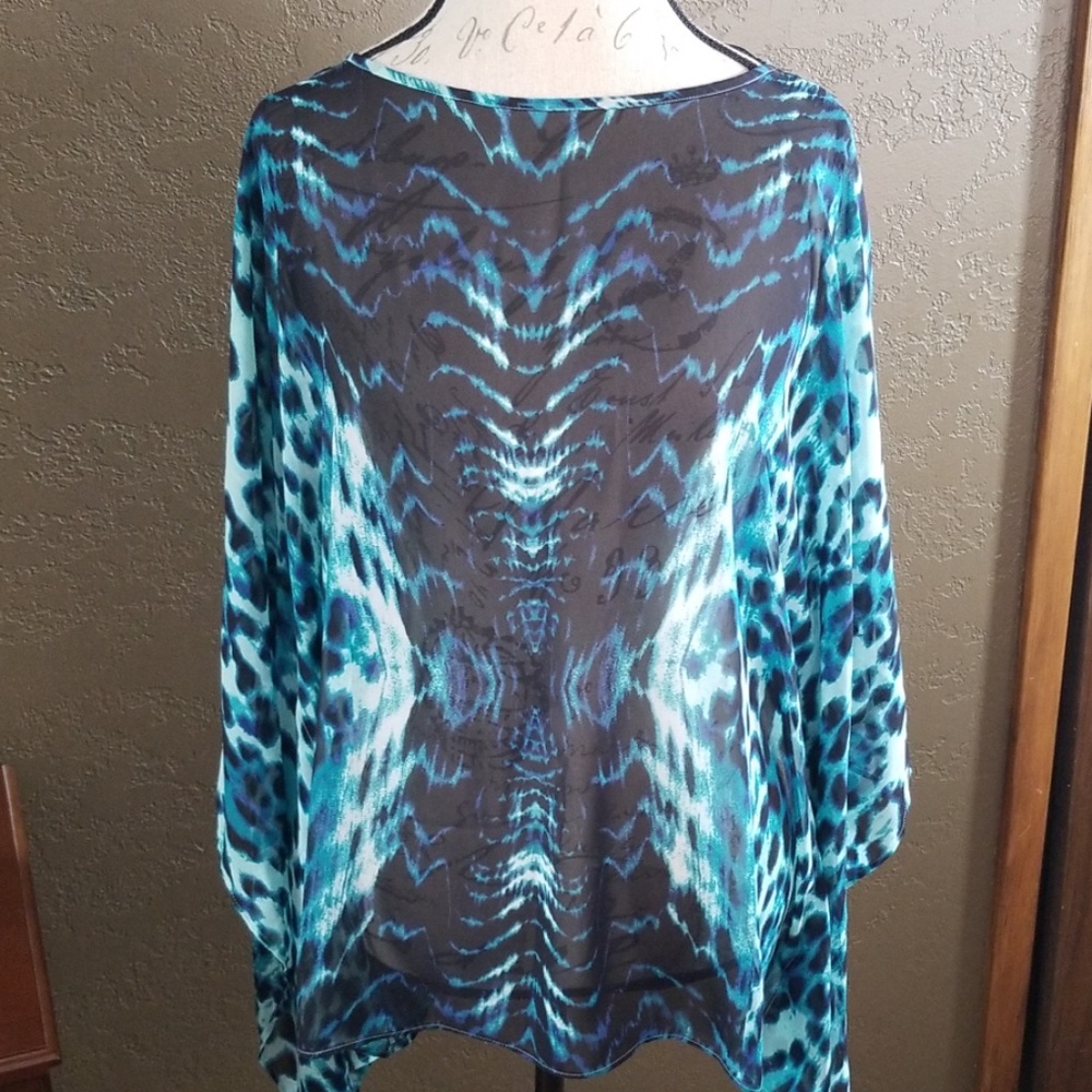 Jaclyn Smith sheer poncho